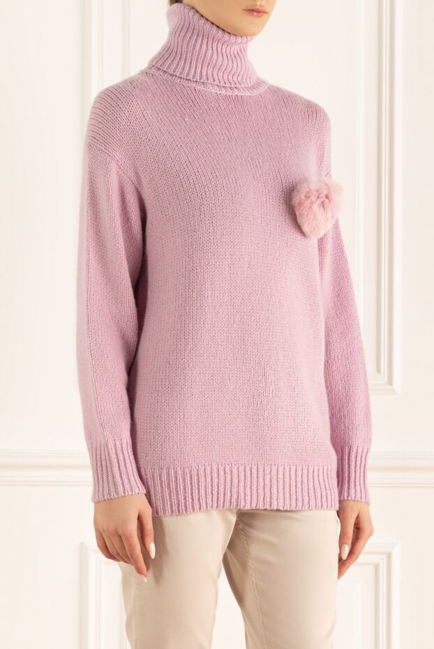 Max&Moi women's warm luxury jumper with voluminous knit and fur accent 156073 - photo 3