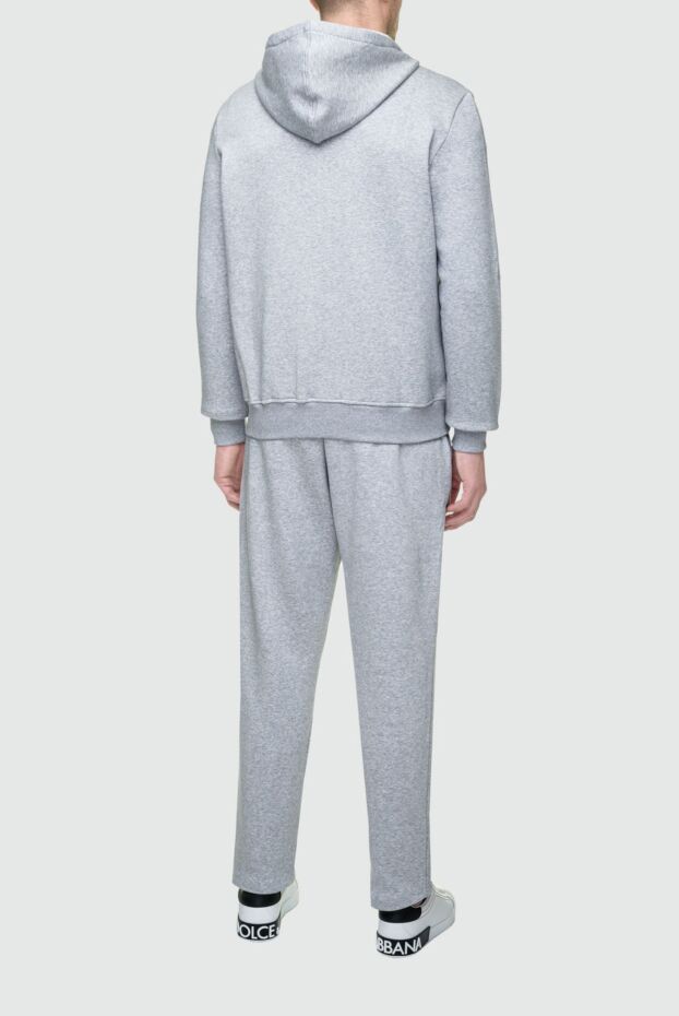 Ermenegildo Zegna контрастты баумен капюшоны бар сұр спорттық костюм, ерлерге арналған 156210 - фото 3