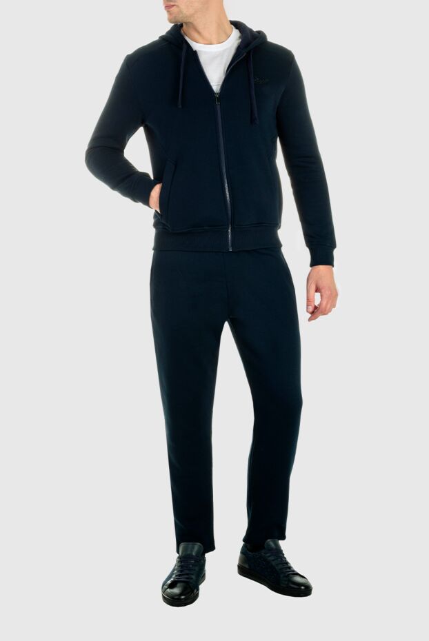 Ermenegildo Zegna жай көк спорттық костюм, найзағайлы капюшонмен, ерлерге арналған 156211 - фото 2