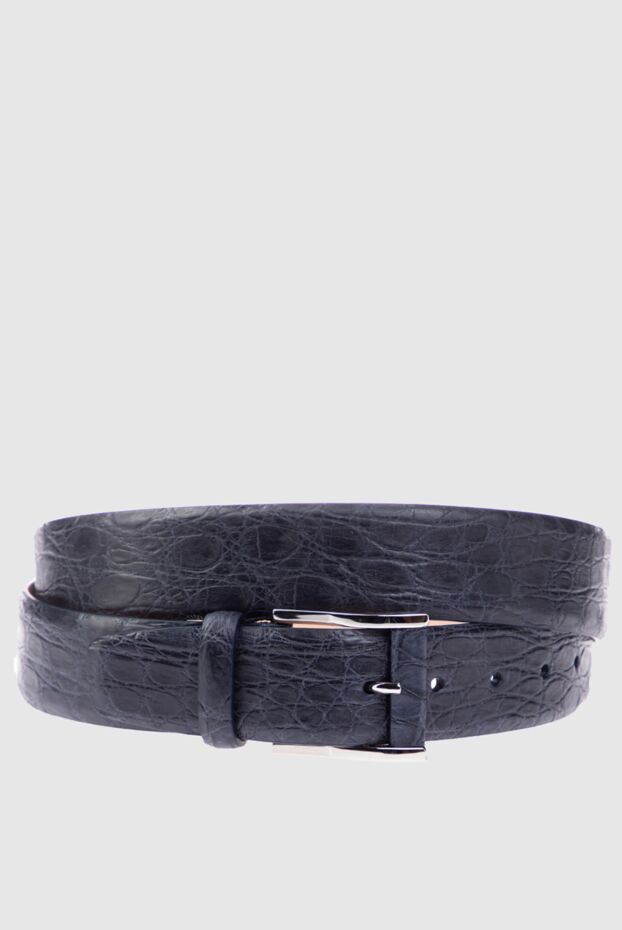 Cesare di Napoli graphite blue crocodile leather belt for men 156271 - photo 1