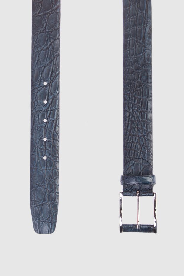 Cesare di Napoli dark emerald green crocodile leather belt for men 156275 - photo 3
