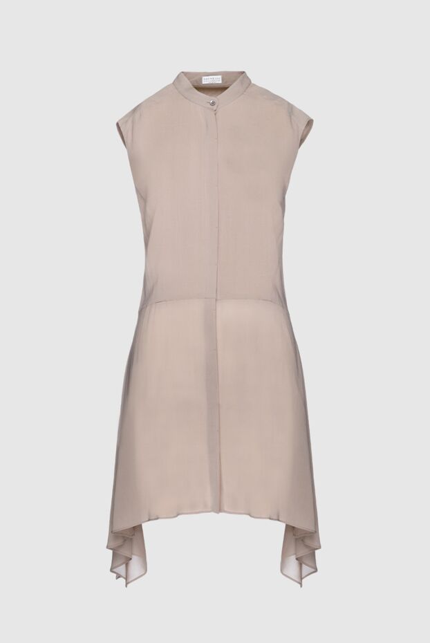 Brunello Cucinelli a short nude silk dress with an elongated back hem.
156349 - photo 1