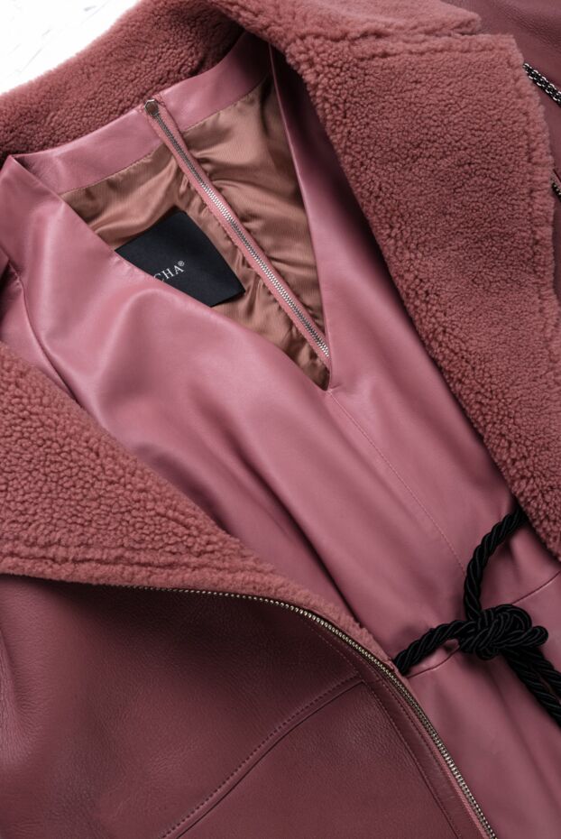 Blancha pink leather dress for women 156453 - photo 2