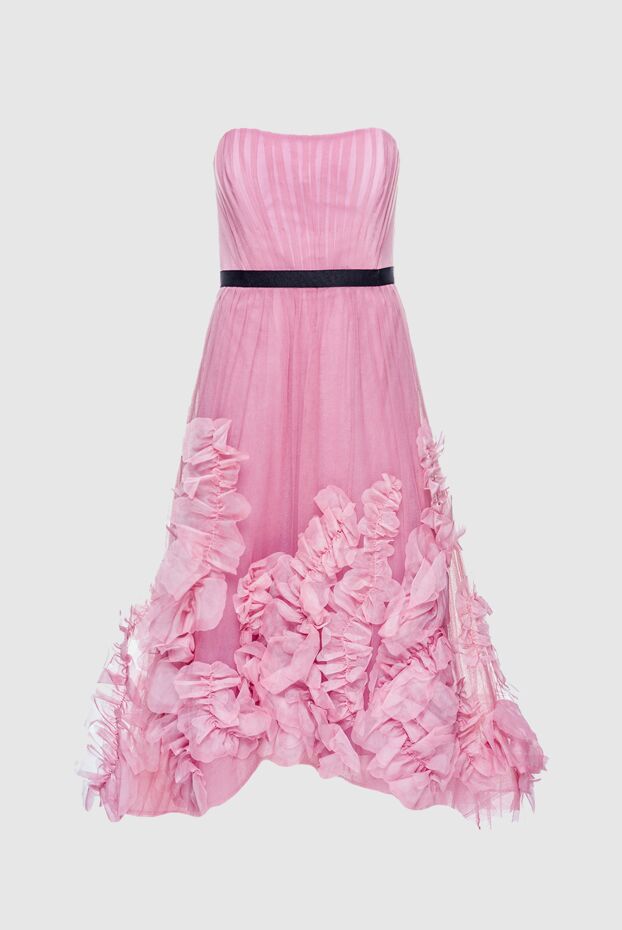 Marchesa Notte розовое платье из многослойного тюля с цветочными рюшами ручной сборки
156499 - фото 1