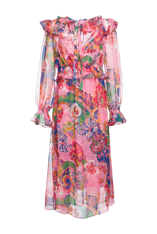 Zimmermann silk pink dress with a bright floral pattern women's 156601 - photo 1