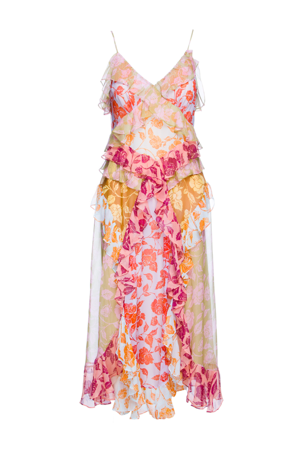 Zimmermann pink silk dress with a floral pattern and ruffles women's 156615 - photo 1