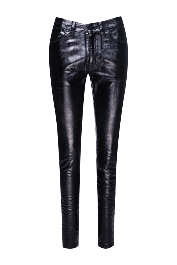 Saint Laurent әйелдердің қара мақта шалбары 156736 - фото 1