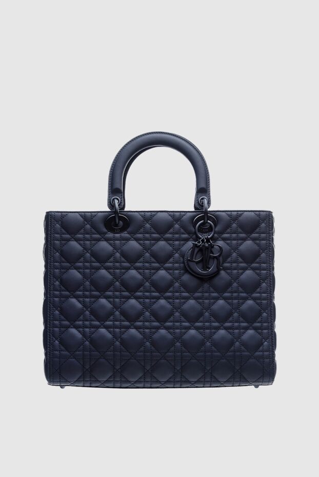 Dior черная женская сумка lady из натуральной кожи 156772 - фото 1