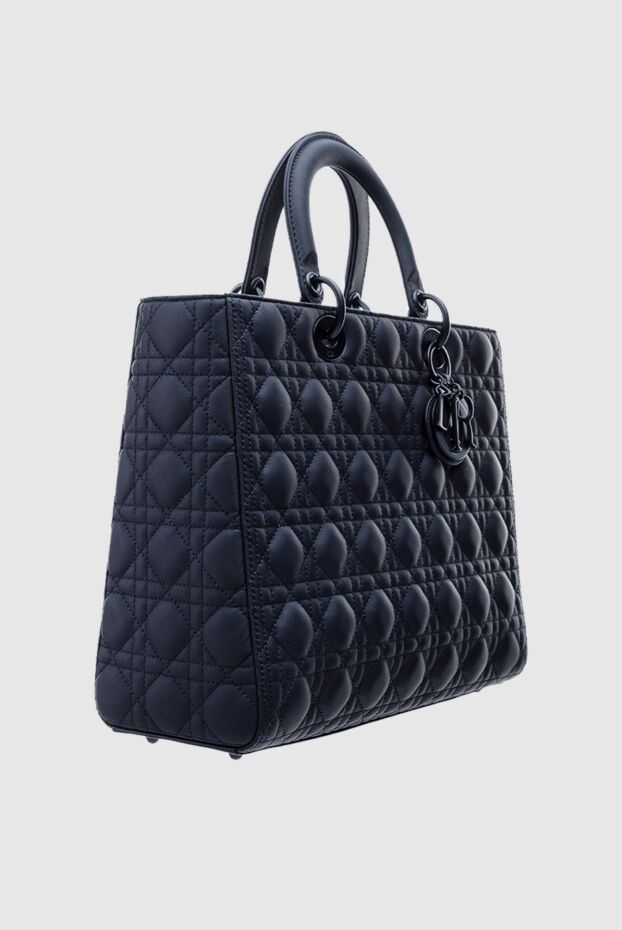 Dior черная женская сумка lady из натуральной кожи 156772 - фото 3