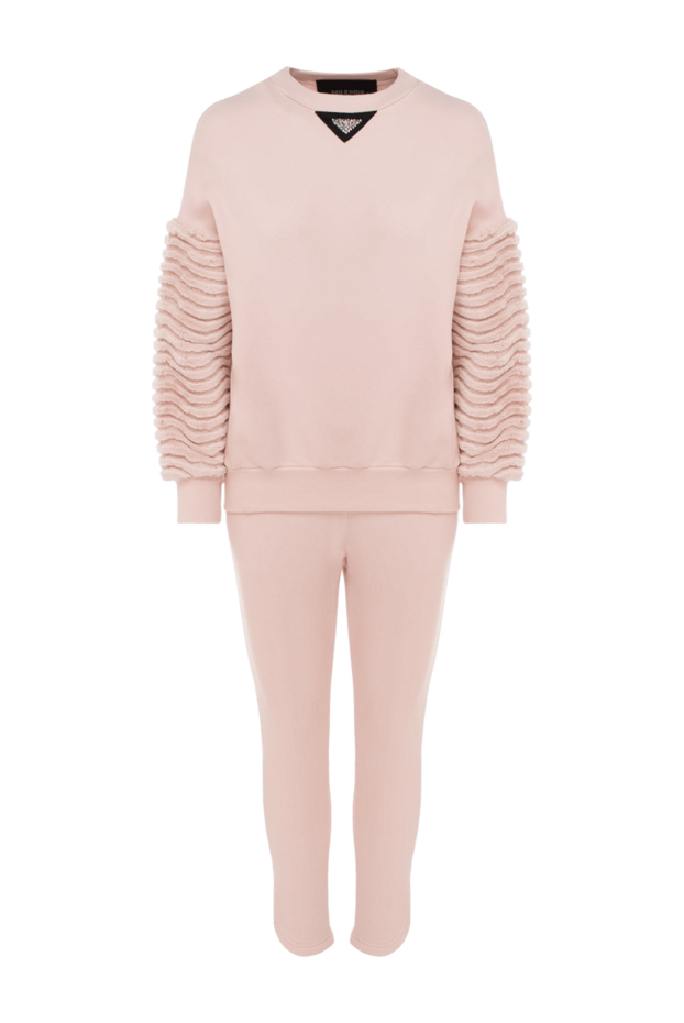 Mr&Mrs pink women's cotton suit with original sleeve trim 157024 - photo 1
