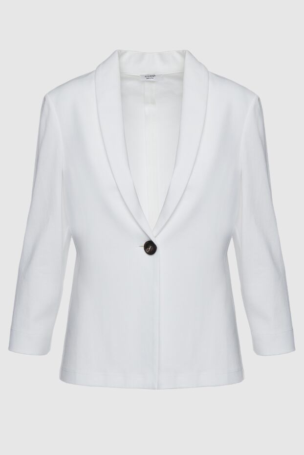 White cotton and nylon jacket for women - photo 1