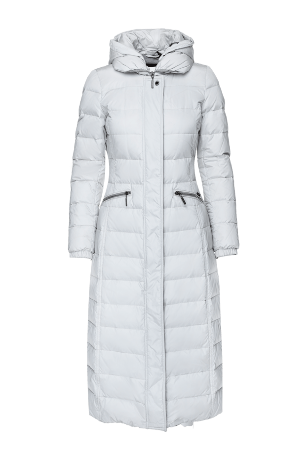Moorer long white down jacket with hood and zippers on pockets
157300 - photo 1