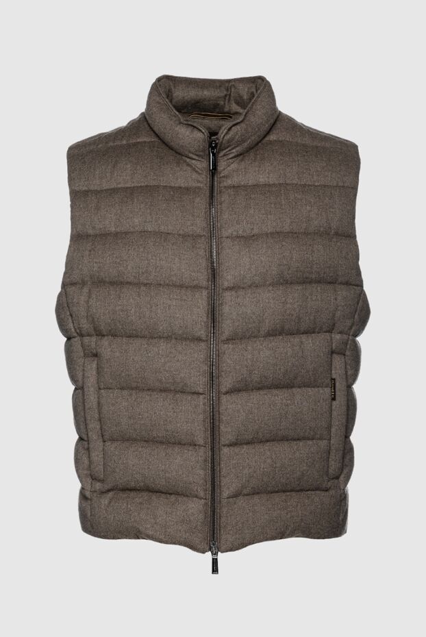 Moorer brown cashmere and down vest for men 157312 - photo 1