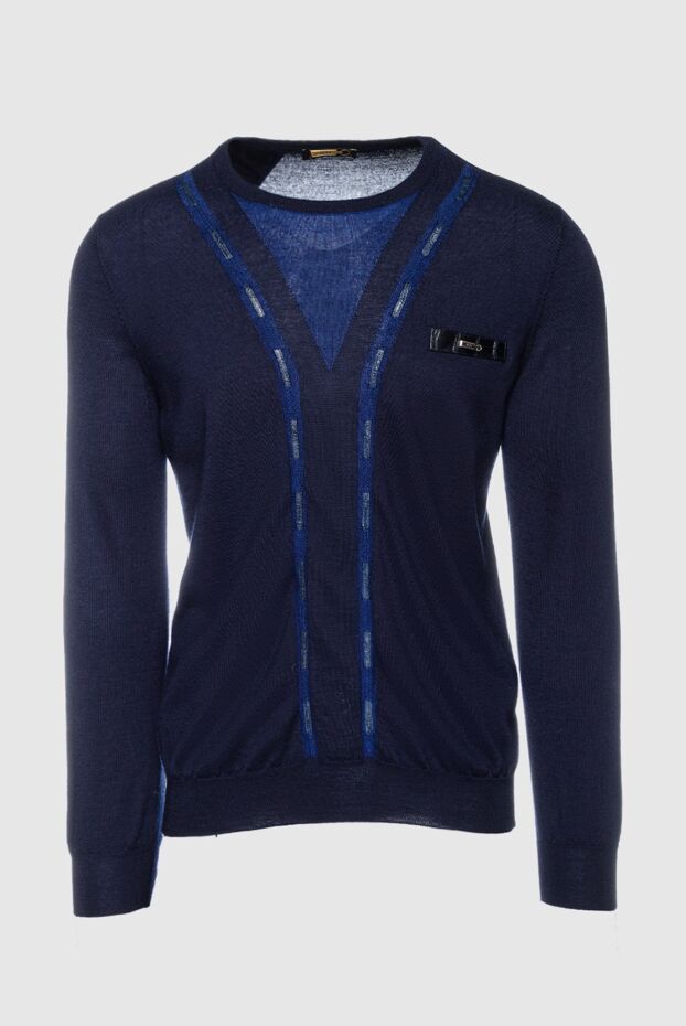 Zilli blue jumper with contrast pattern for men 157363 - photo 1