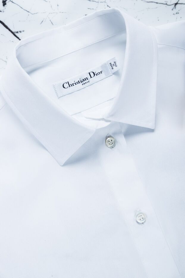 Dior блуза женская хлопковая без рукавов с логотипом белая 157376 - фото 2
