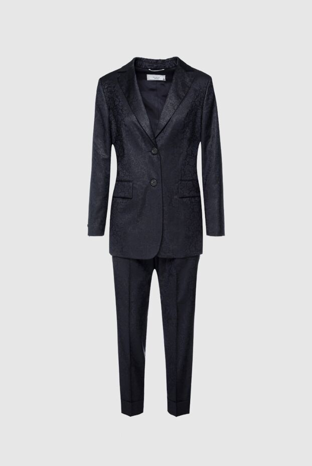 Peserico blue wool and polyester trouser suit for women 157644 - photo 1