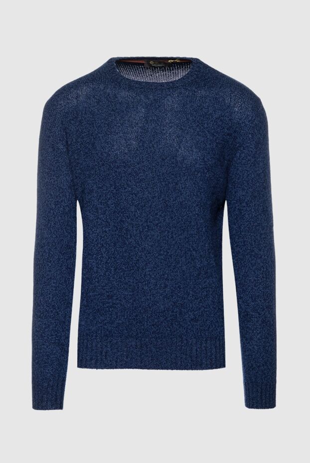 Loro Piana көк меланж кашемир джемпер ерлерге арналған 157659 - фото 1