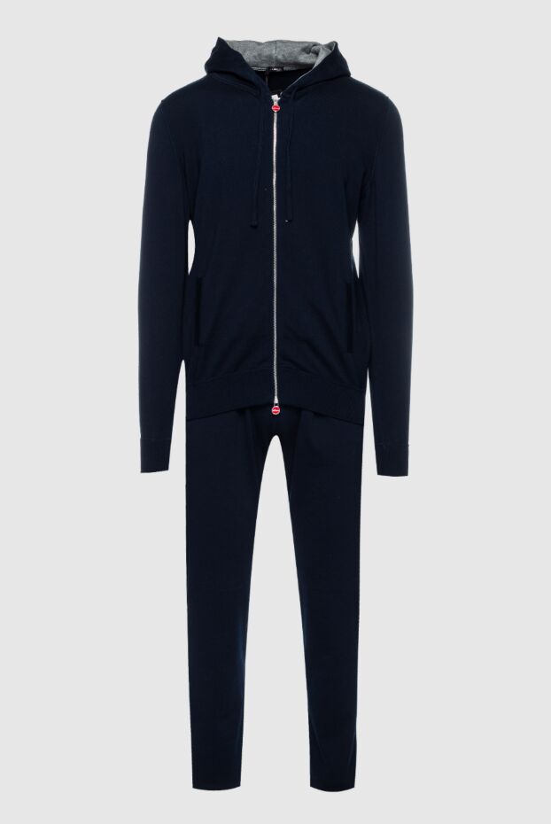 Kiton костюм спортивный темно-синий с капюшоном мужской 157684 - фото 1