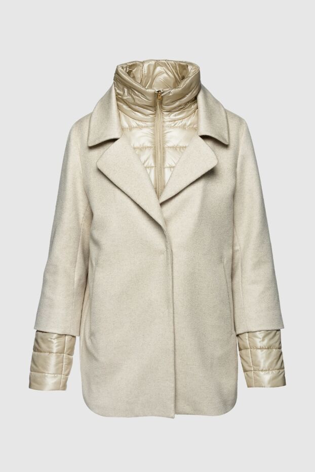 Herno beige cashmere and polyamide coat for women 157796 - photo 1