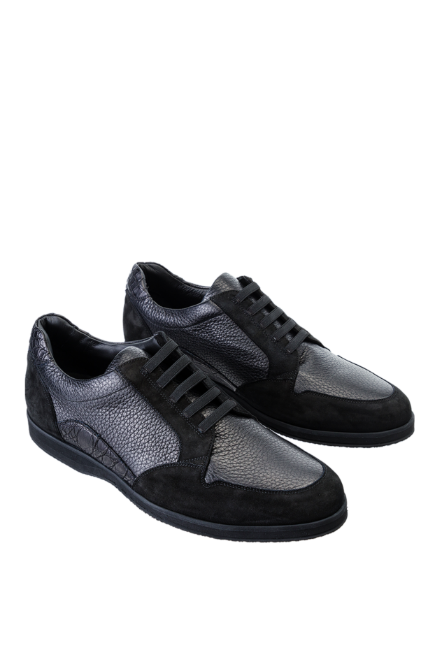 Bontoni black sneakers made of genuine leather and suede

 157917 - photo 3