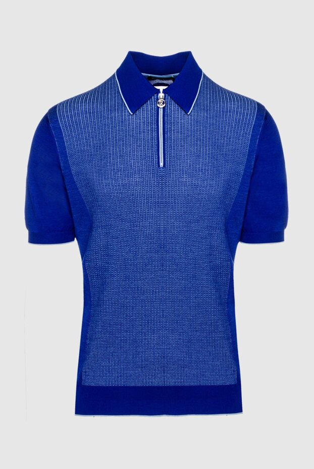 Stefano Ricci алдыңғы панелі бар көк түсті тоқылған поло жейдесі 158602 - фото 1