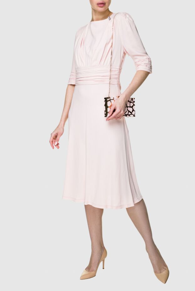 Ermanno Scervino платье из ацетата и вискозы розовое женское 158716 - фото 2