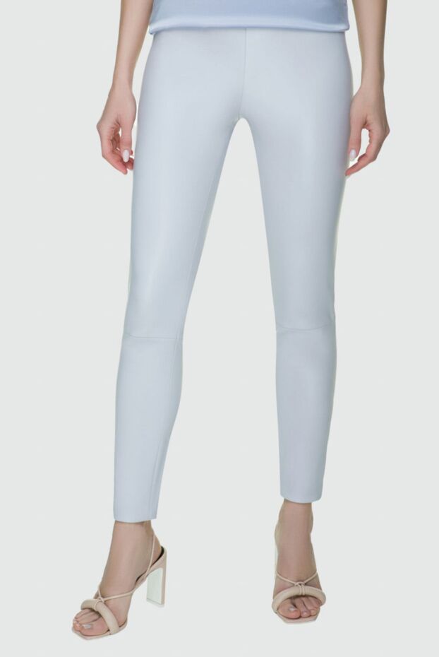 Max&Moi women's leather pants in light gray with a tailored fit 158907 - photo 2