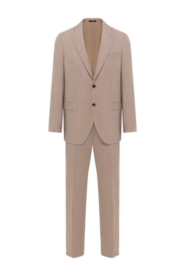 Sartoria Latorre бежевый костюм из шерсти с клетчатым рисунком и заостренными лацканами
158934 - фото 1