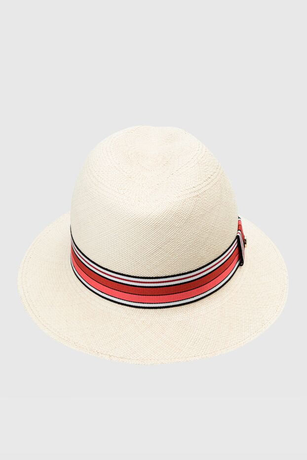 White women's straw hat - photo 1