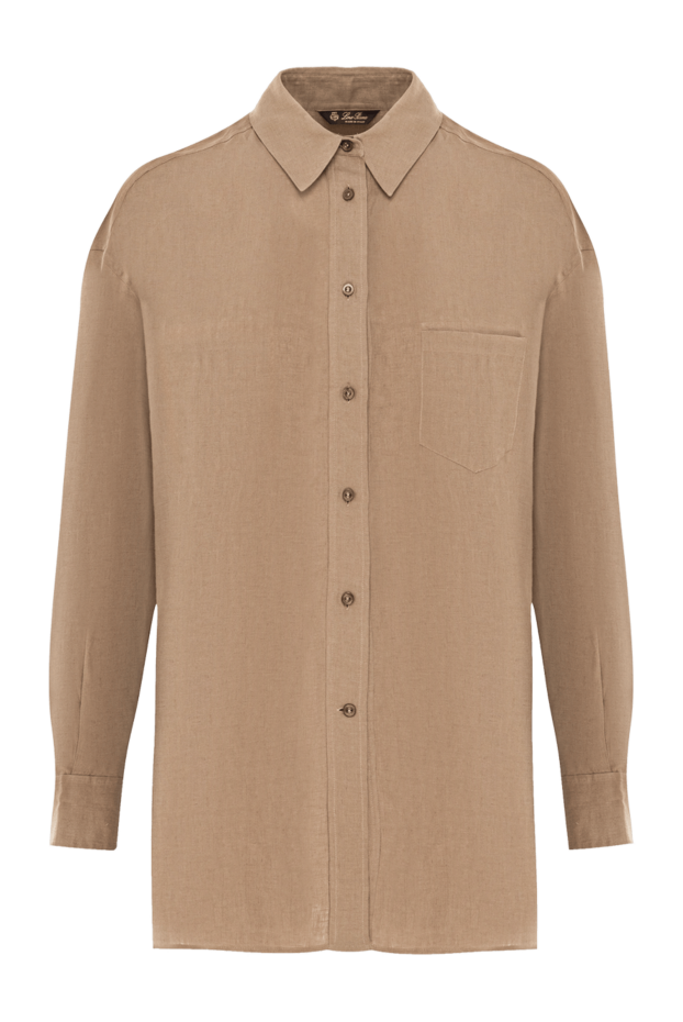 Loro Piana women's linen shirt-blouse green 159218 - photo 1