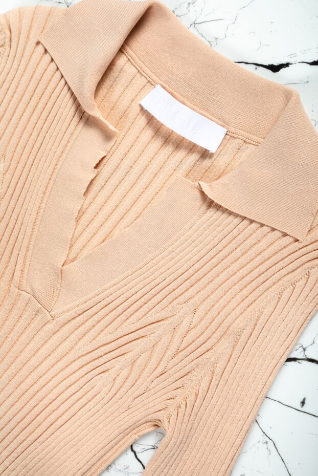 DROMe polo neck jumper made of stretch jersey with a textured texture 159325 - photo 2