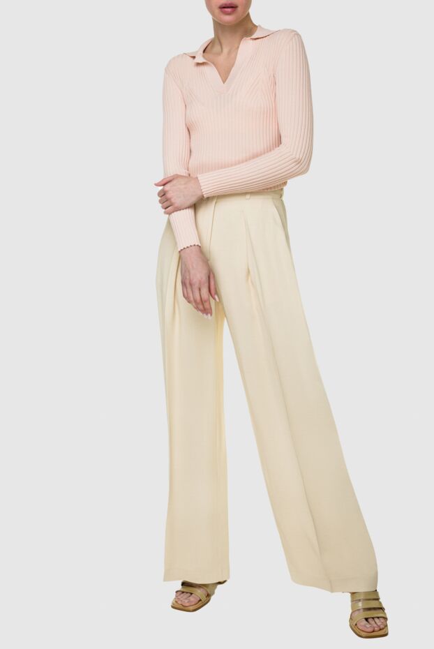 DROMe polo neck jumper made of stretch jersey with a textured texture 159325 - photo 3