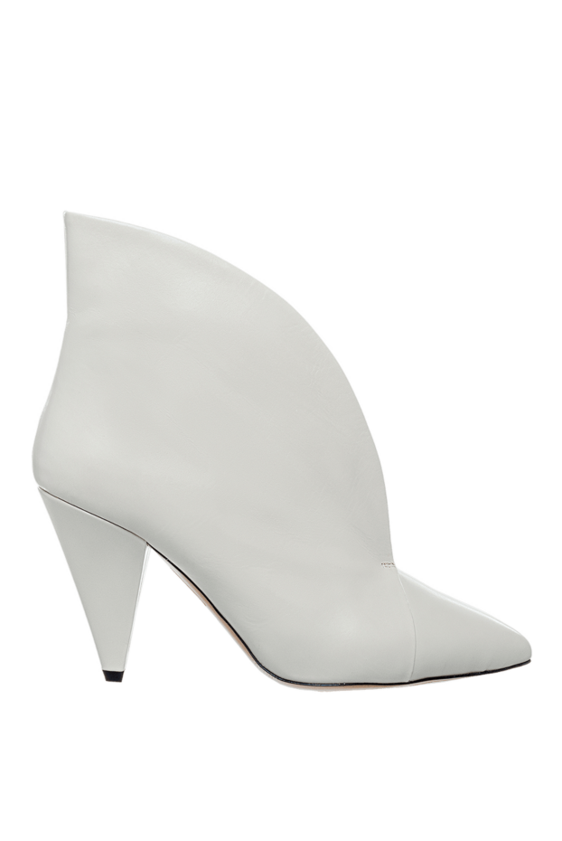 Isabel Marant ботинки женские белые кожаные с фигурным вырезом 159536 - фото 1