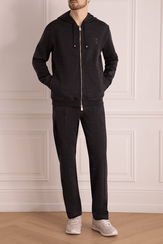 Billionaire dark grey wool suit with hood and zipper
 159542 - photo 3