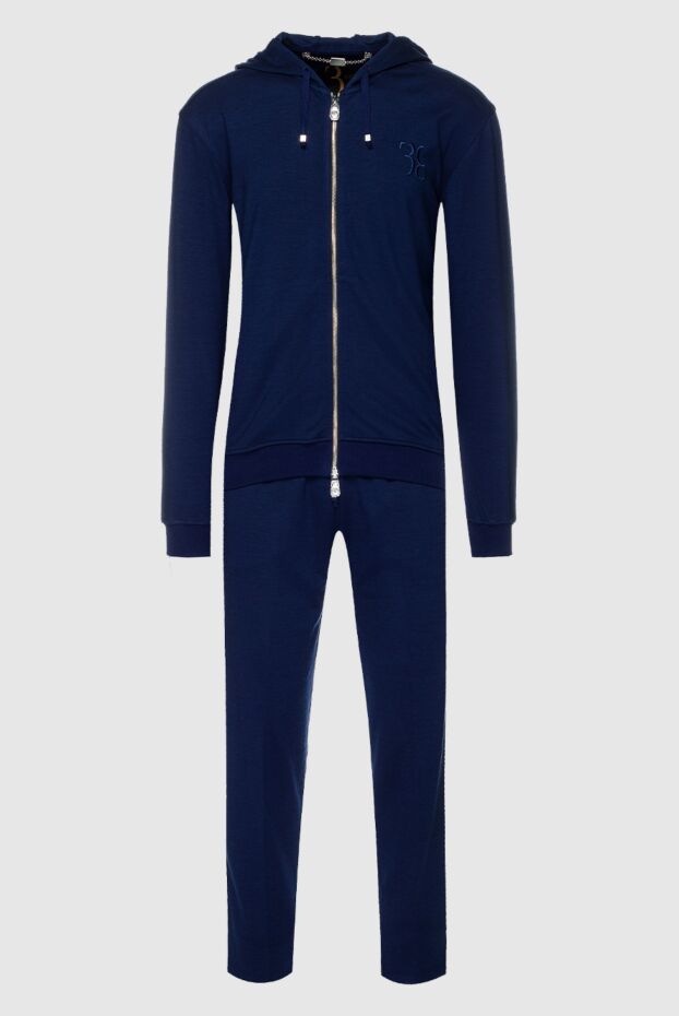 Billionaire men’s blue silk and cotton tracksuit with hood 159545 - photo 1