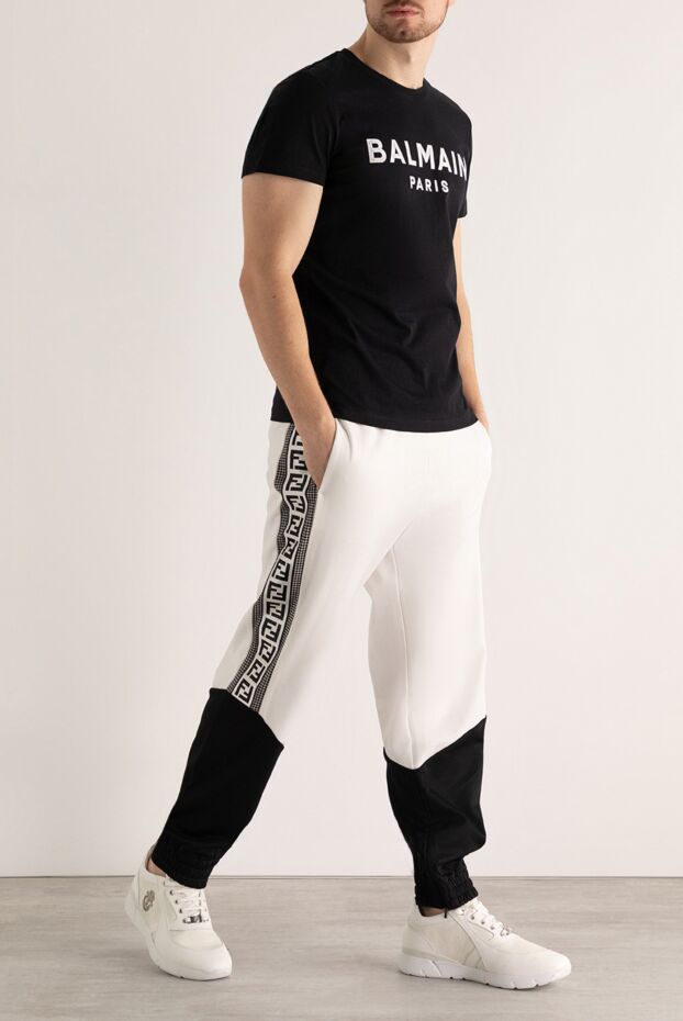 Balmain basic t-shirt with a signature print in black and white
 159802 - photo 2