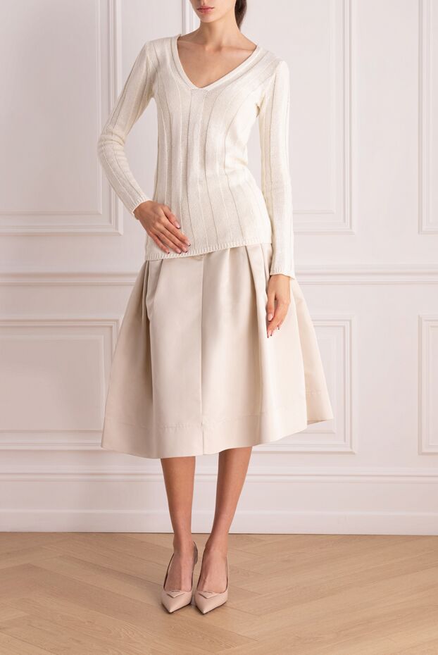 Brunello Cucinelli white jumper for women 159843 - photo 2
