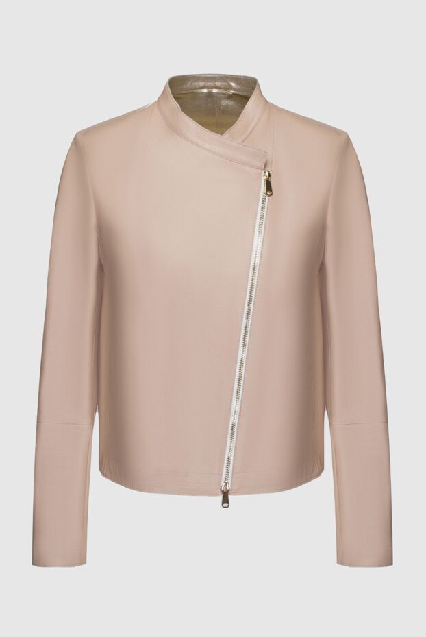 Brunello Cucinelli әйелдерге арналған бежевый былғары курткасы 159924 - фото 1