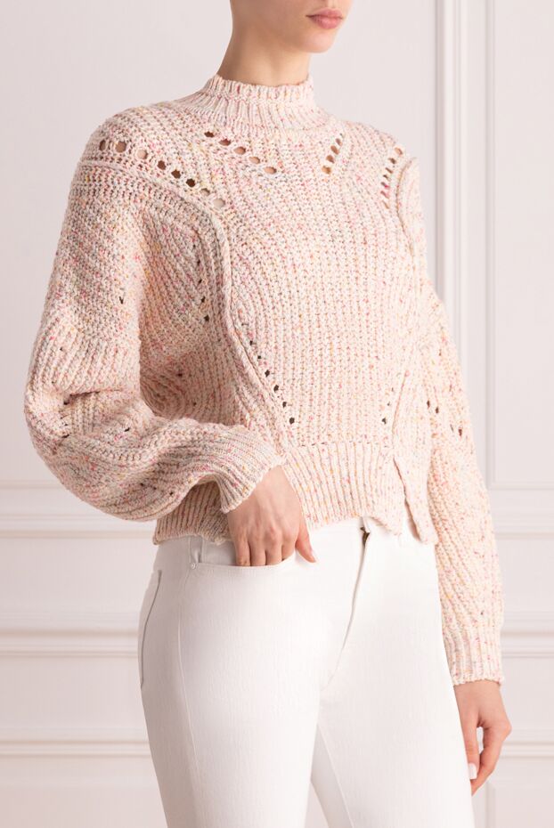 Isabel Marant pink women’s jumper with openwork knitting 160383 - photo 3