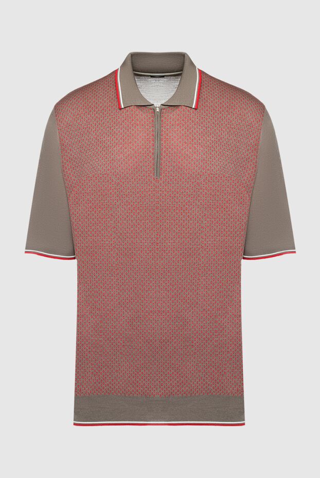 Stefano Ricci silk polo shirt in brown and red with contrasting trim
160580 - photo 1
