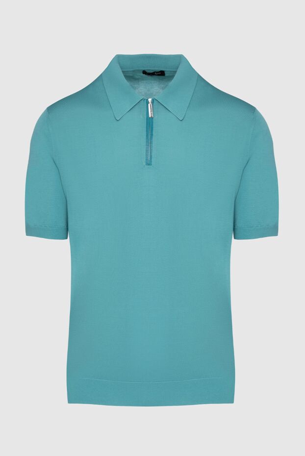 Stefano Ricci polo from silk and crocodile leather green men's 160624 - photo 1