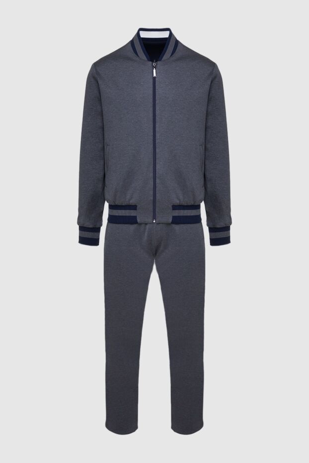 Zilli men's sports suit made of cotton, polyamide and silk gray 160738 - photo 1
