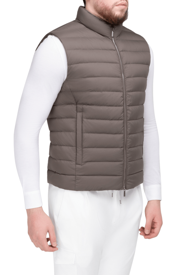 Moorer brown polyamide and polyurethane vest for men 160765 - photo 3