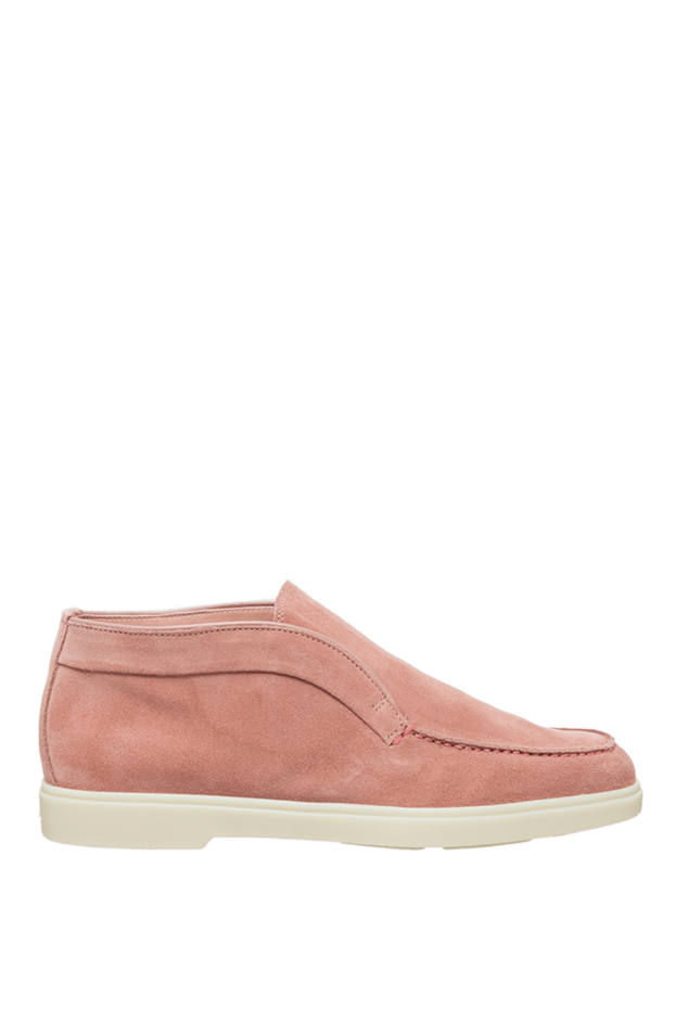 Santoni лоферы женские классические замшевые розовые 160798 - фото 1