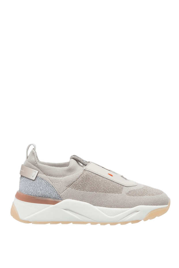 Santoni women's textile sneakers in beige 160801 - photo 1