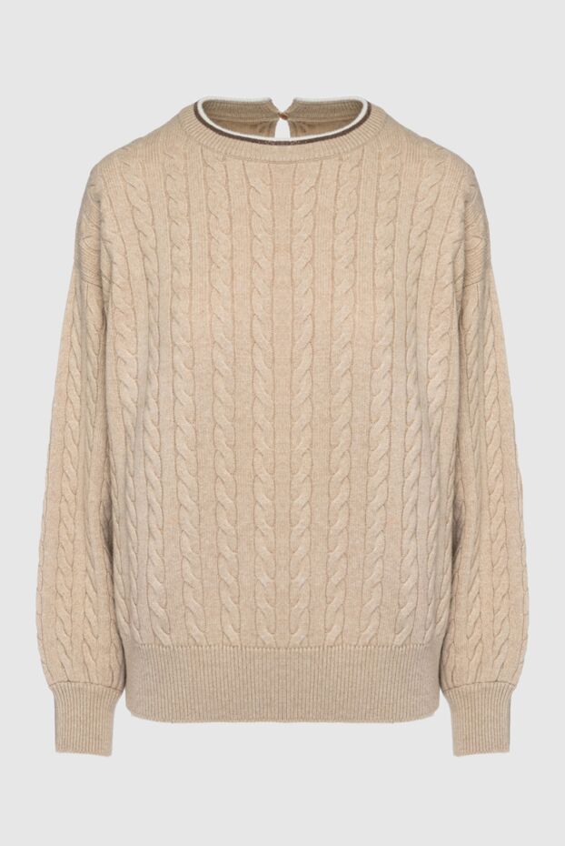 Brunello Cucinelli cashmere jumper knitted with a cable pattern 160831 - photo 1