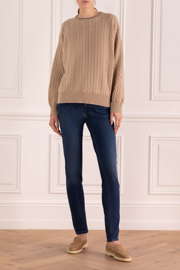 Brunello Cucinelli cashmere jumper knitted with a cable pattern 160831 - photo 2