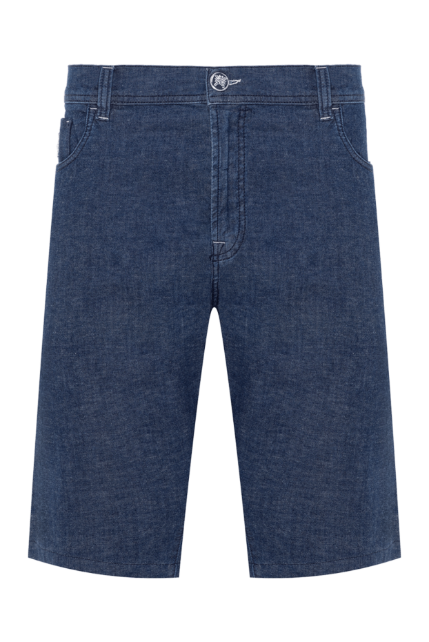 Scissor Scriptor dark blue denim shorts with logo embroidery on the pocket
160909 - photo 1