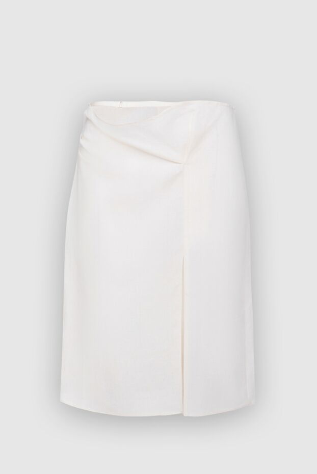 Jacquemus әйелдерге арналған бежевый зығыр юбка 161288 - фото 1