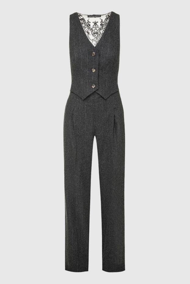 Ermanno Scervino женский костюм с жилетом и брюками из тёмно серой ткани
161331 - фото 1